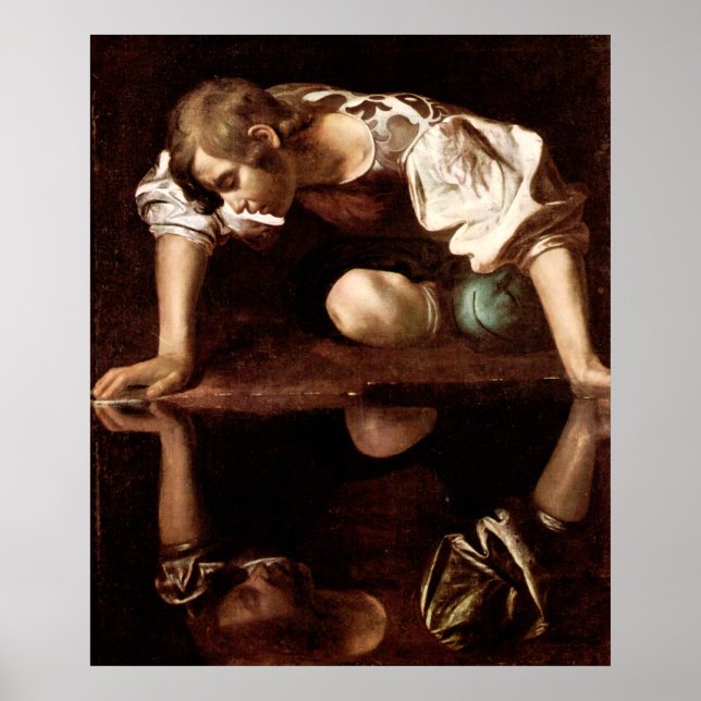 Narcissus, Caravaggio Poster (Front)