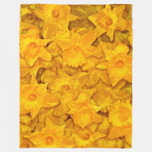 Narcissus Flowers Fleece Blanket