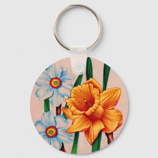 narcissus flowers key ring (Front)
