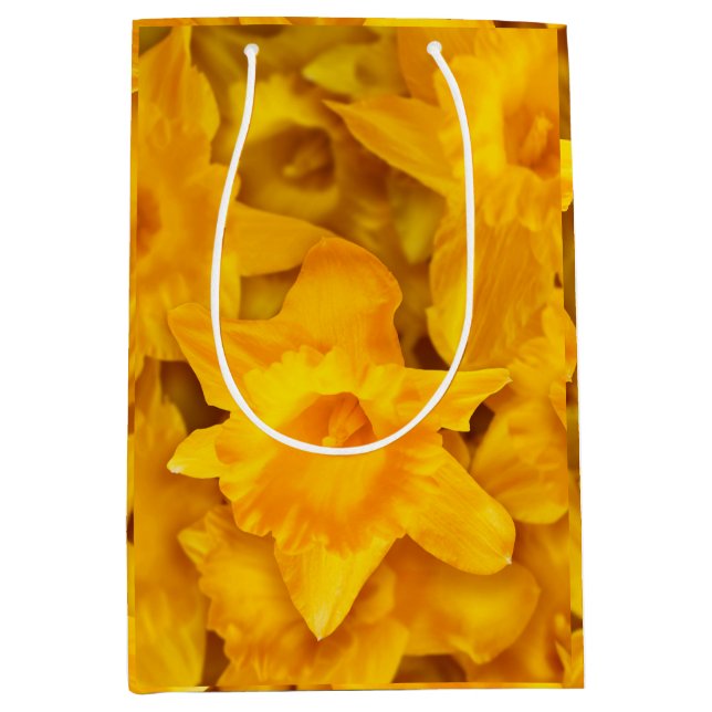 Narcissus Flowers Medium Gift Bag (Front)