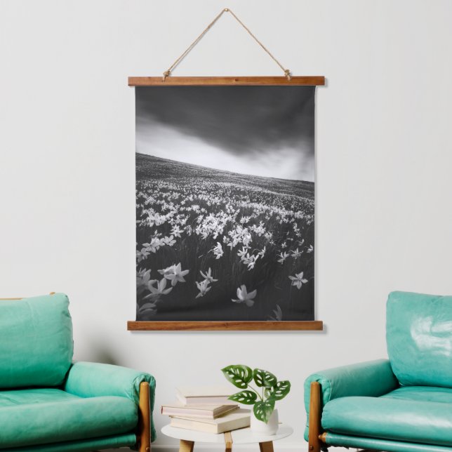 Narcissus flowers on mountain Golica, Slovenia Hanging Tapestry (Living Room)