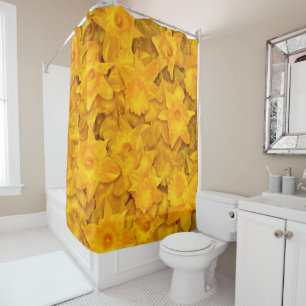 Narcissus Flowers Pattern Shower Curtain