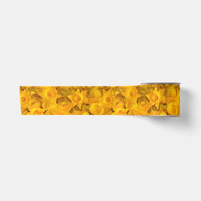 Narcissus Flowers Satin Ribbon (Front)