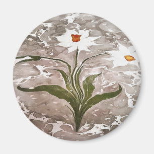 Narcissus On Marble Magnet