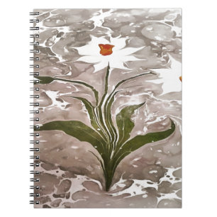 Narcissus On Marble Spiral Notebook