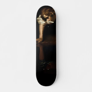 Narcissus painting inspired by Caravaggio Skateboard