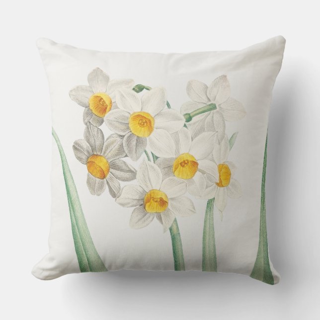 Narcissus, Pierre-Joseph Redouté, 1805 Cushion (Front)