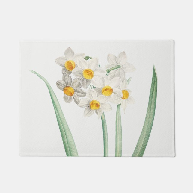 Narcissus, Pierre-Joseph Redouté, 1805 Doormat (Front)