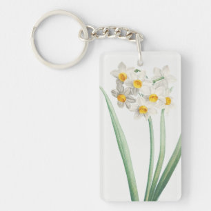 Narcissus, Pierre-Joseph Redouté, 1805 Key Ring