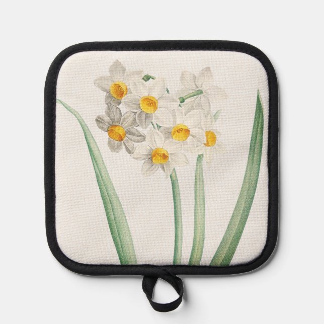Narcissus, Pierre-Joseph Redouté, 1805 Pot Holder (Front)