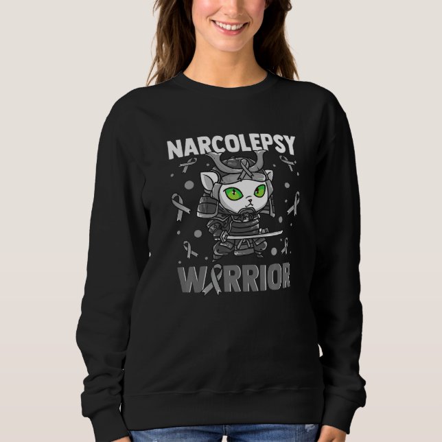 Narcolepsy Awareness Brain Disease Related Cat Kit Sweatshirt (Front)