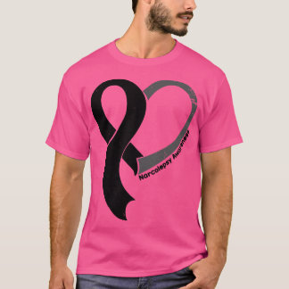 Narcolepsy Awareness Hope Love Heart Ribbon Happy T-Shirt