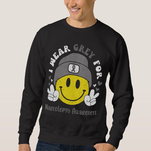 Narcolepsy Awareness Ribbon Support Gifts Sweatshirt (Front)