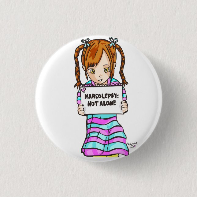 NARCOLEPSY: NOT ALONE™ Fun Button (Front)