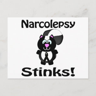 Narcolepsy Stinks Skunk Awareness Design Postcard
