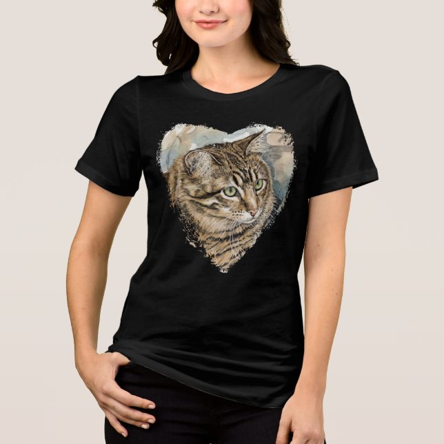 Nari- A study of my cat Tri-Blend Shirt (Front)