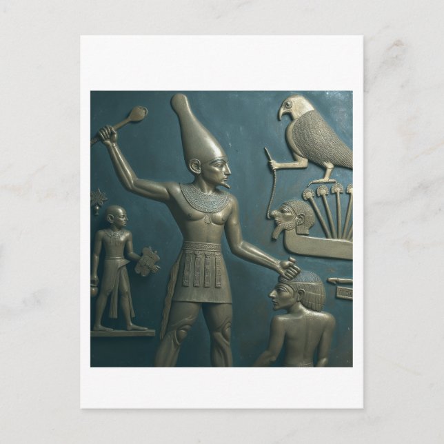 Narmer First Pharaoh Victory Palette Art Postcard (Front)