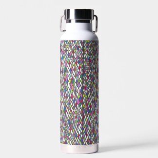 Narmin | Colorful Repeating Hand-Drawn Pattern Water Bottle