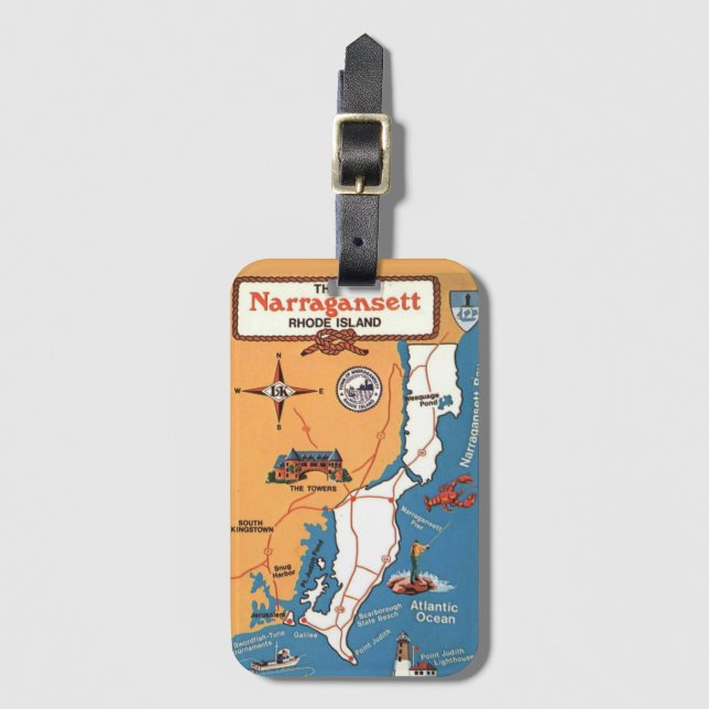 Narragansett Rhode Island  Luggage Tag (Front Vertical)