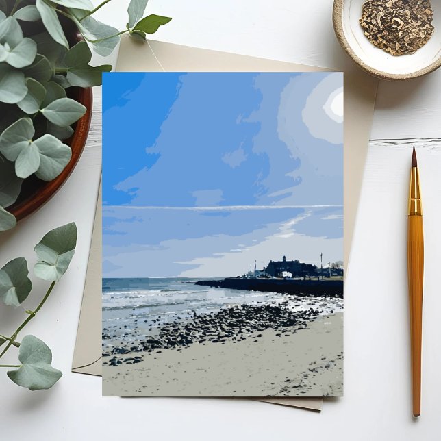 Narragansett Town Beach Rhode Island Painting Postcard (Creator Uploaded)
