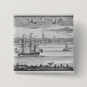 Narrative and Critical History of America' 15 Cm Square Badge