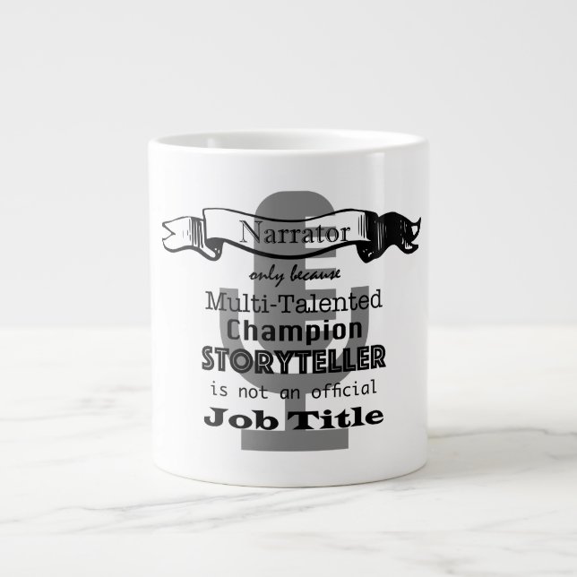 Narrator Job Title Mug - black (Front)