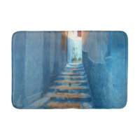 Narrow Blue Stairway in Morocco