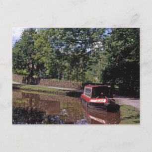 Narrow Boat Peak Forest Canal Marple Postcard