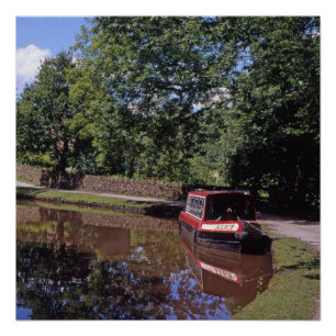 Narrow Boat  Peak Forest Canal Marple Poster