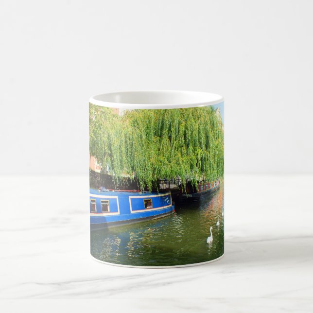 Narrow boats in Lincoln Coffee Mug (Center)