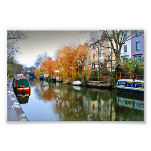 Narrow Boats Regent's Canal Camden London UK Photo Print
