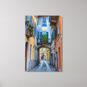 Narrow city street, Italy Canvas Print