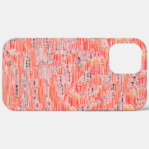 Narrow salmon and peach mosaic effect iPhone 12 pro max case