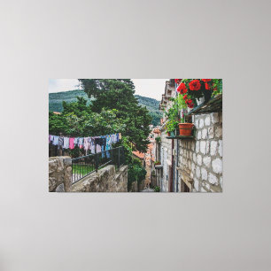 Narrow stone street in Dubrovnik Canvas Print