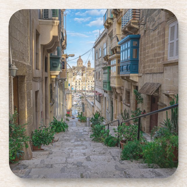 Narrow stone street in Malta Coaster (Front)