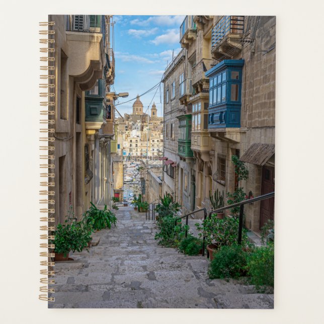 Narrow stone street in Malta Planner (Front)