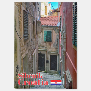 Narrow streets of Sibenik, Croatia, travel Magnet