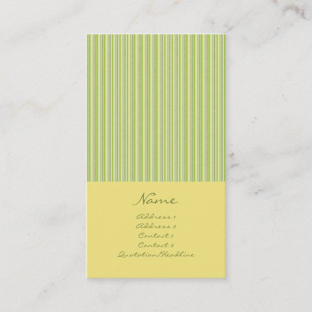 Narrow Stripes No. 0003 Business Card (Front)