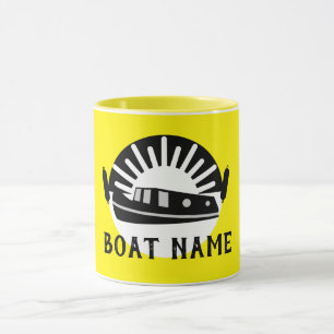 Narrowboat Canal Boat Living Doormat Mug