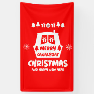 Narrowboat Canal Christmas Xmas Gifts    Banner