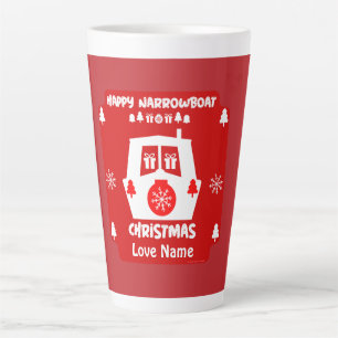 Narrowboat Canal Christmas Xmas Gifts Latte Mug
