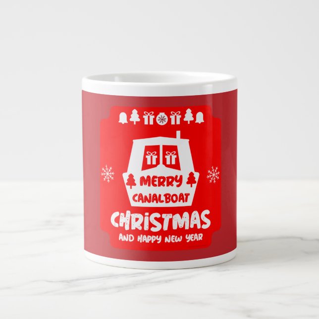 Narrowboat Canal Christmas Xmas Gifts  Mug (Front)