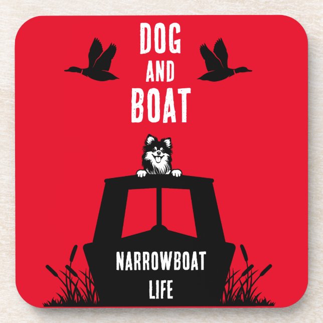 Narrowboat Canalboat Living Coaster (Front)