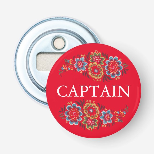 Narrowboat Captain Bottle Opener (Front)