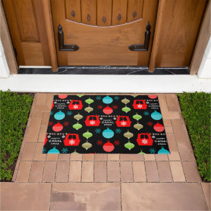 Narrowboat Christmas Holiday Doormat
