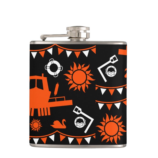 Narrowboat Decor And Gifts Hip Flask (Front)