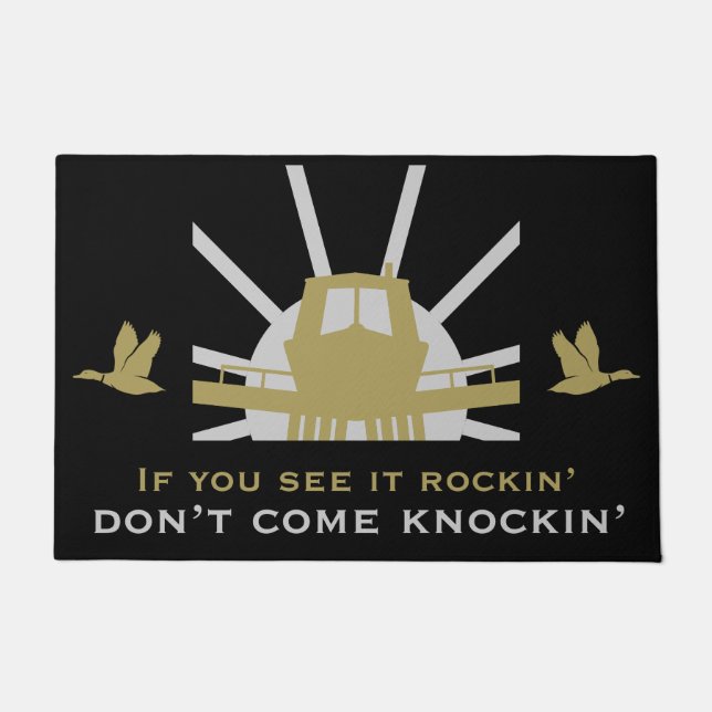 Narrowboat Funny Boat Doormat (Front)
