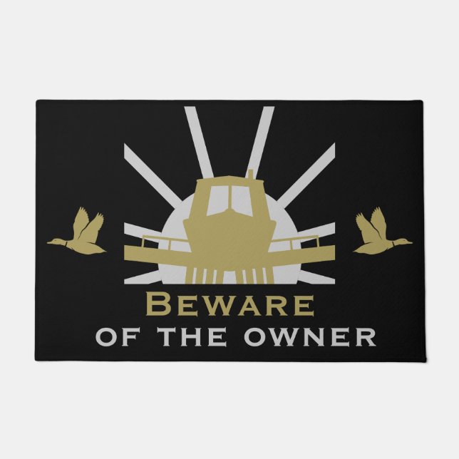Narrowboat Funny Boat Doormat (Front)