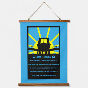 Narrowboat Funny Rules Hanging Tapestry
