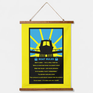 Narrowboat Funny Rules Hanging Tapestry